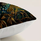 Vintage Oil Painting Peacock Throw Pillow Sofa Cover