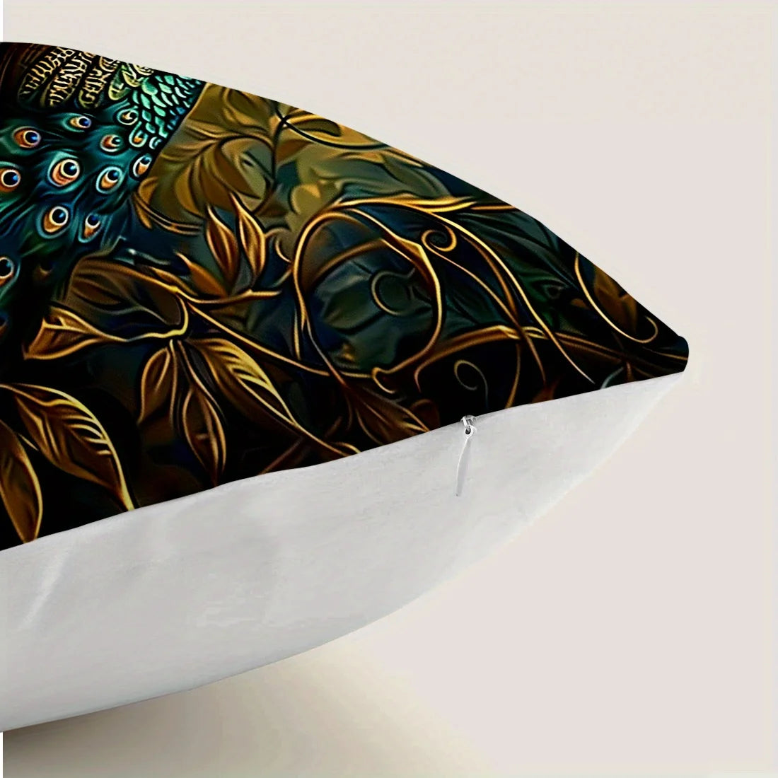 Vintage Oil Painting Peacock Throw Pillow Sofa Cover