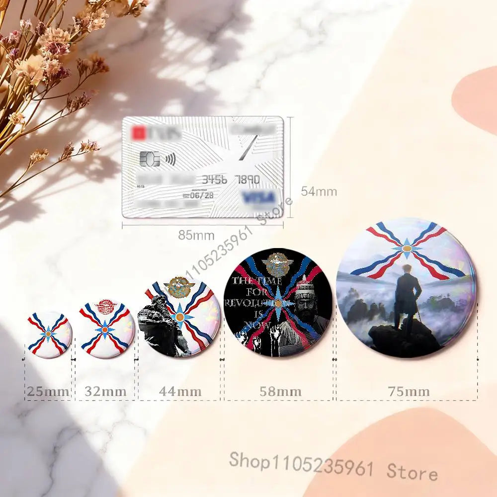Assyrian Colossal Lamassu Flag Custom Badges
