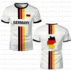 Germany Football Jersey Flag Print T-shirt