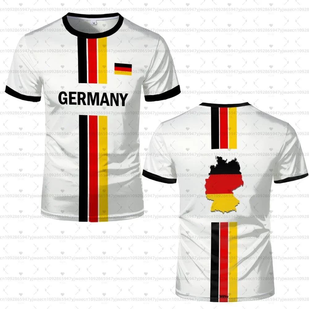 Germany Football Jersey Flag Print T-shirt