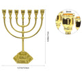 7 Branch Menorah Candle Holder Jerusalem Hanukkah Candle Stand