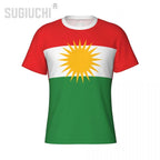 Tight Sports T-shirt Kurdistan Flag