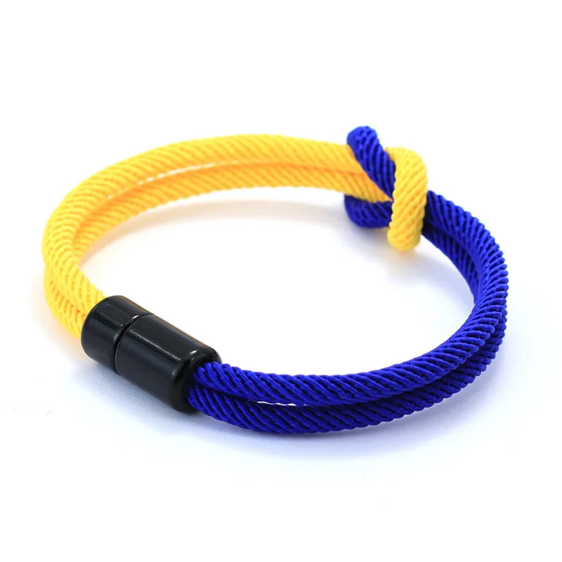 Creative Bracelet Ukraine Flag Colors Braslet Homme Pulseira Tela Jewelry