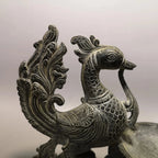 Bronze Bird Oil Lamp