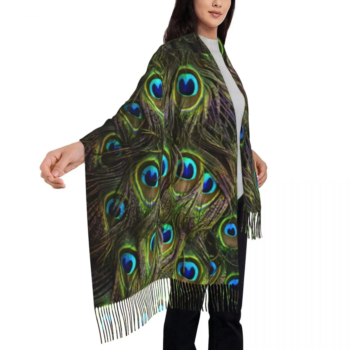 Ladies Long Peacock Cute And Beautiful Scarves