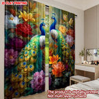 Colorful Peacock Curtains