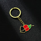 Afghanistan Map Flag Key Chain