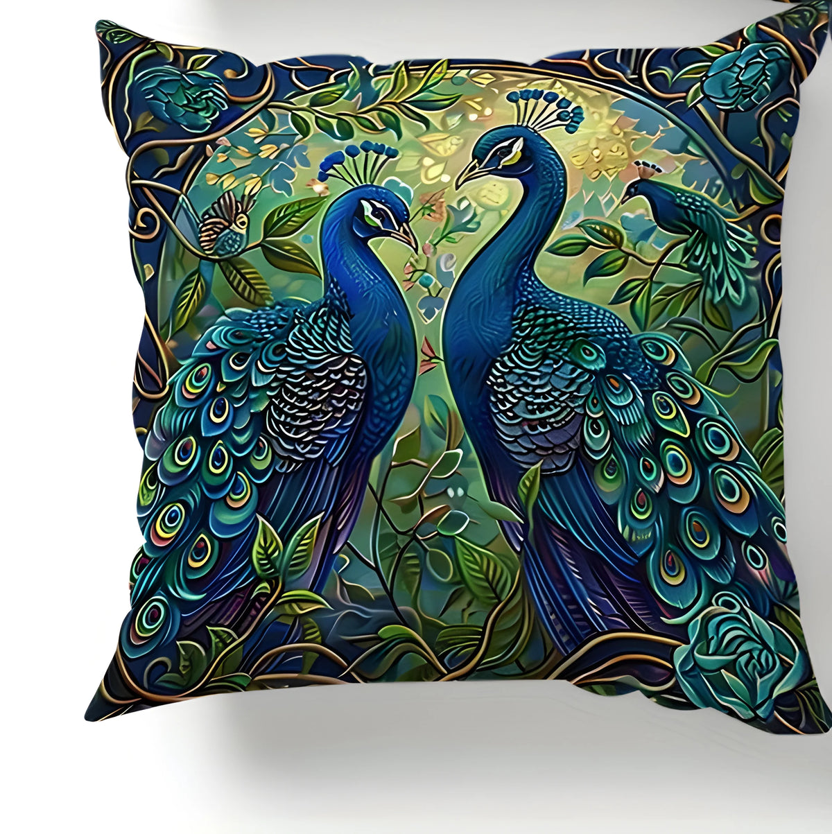 Vintage Peacock Oil Painting  Pillowcases