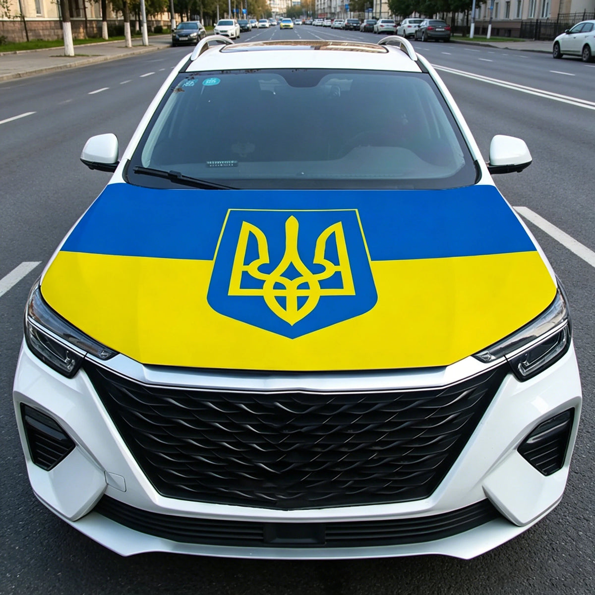 National Ukraine Flag Car Engine Hood Cover