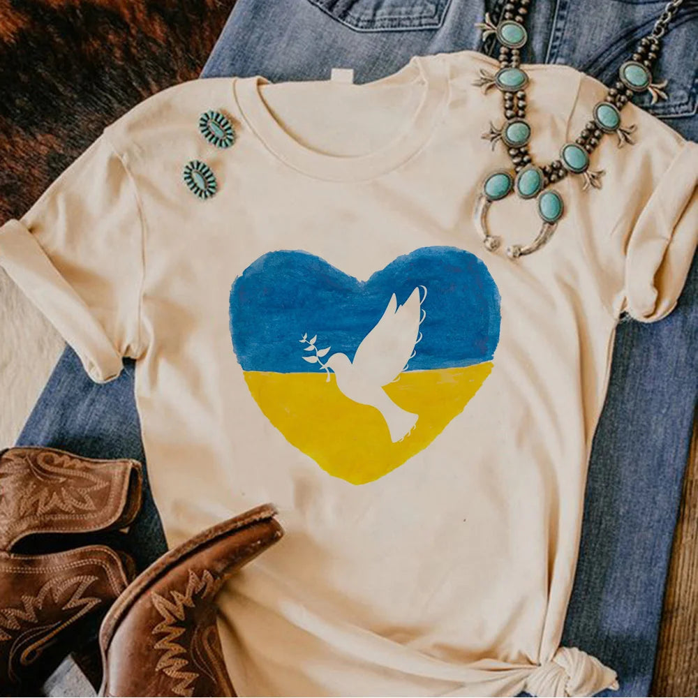 Ukraine T shirt women, female streetwear clothing