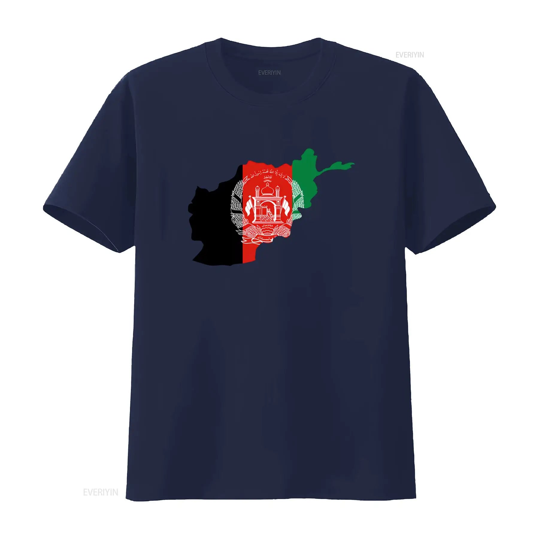 Afghanistan Flag Map Design T Shirt