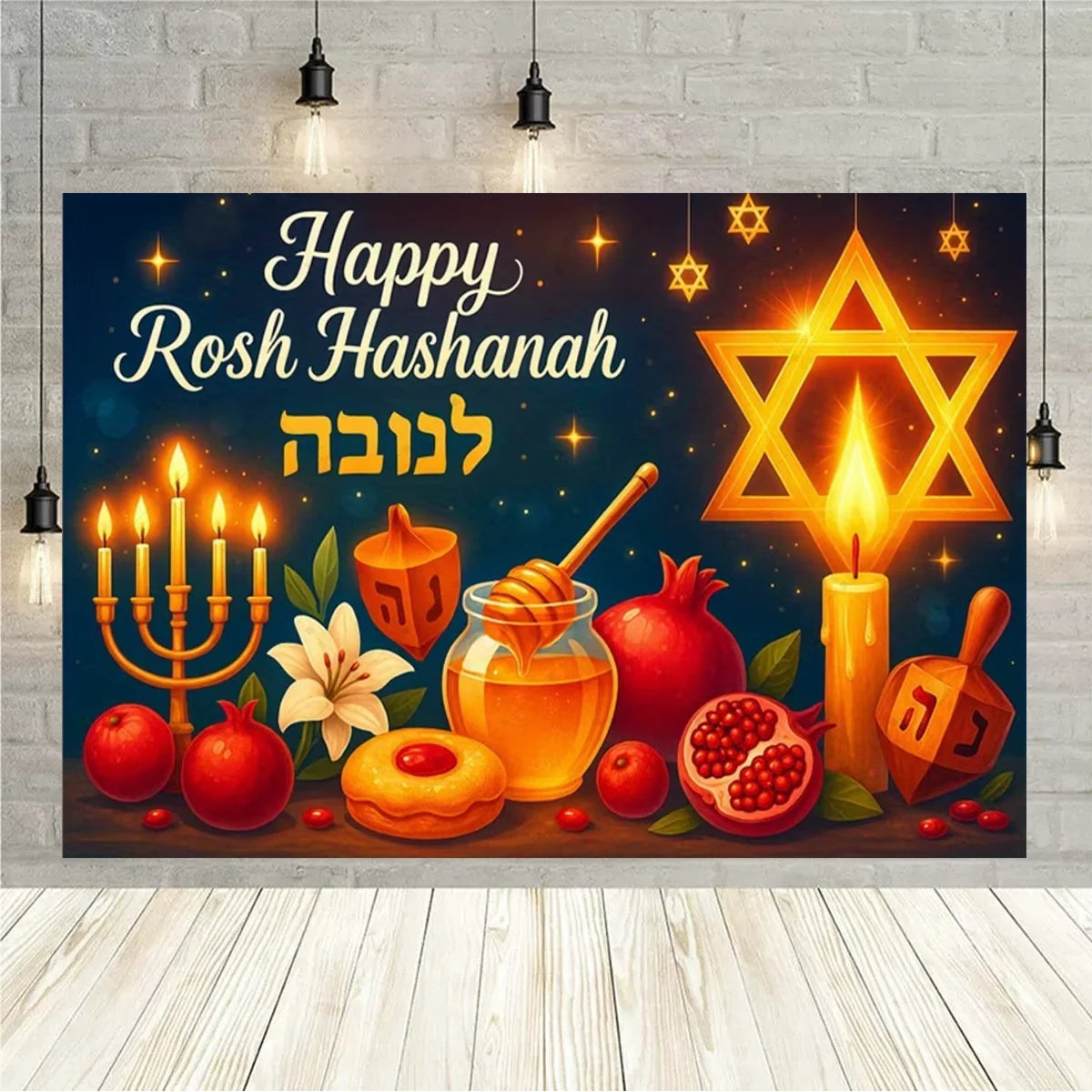 Happy Purim Rosh Hashanah Jewish New Year Background Carnival Festivals
