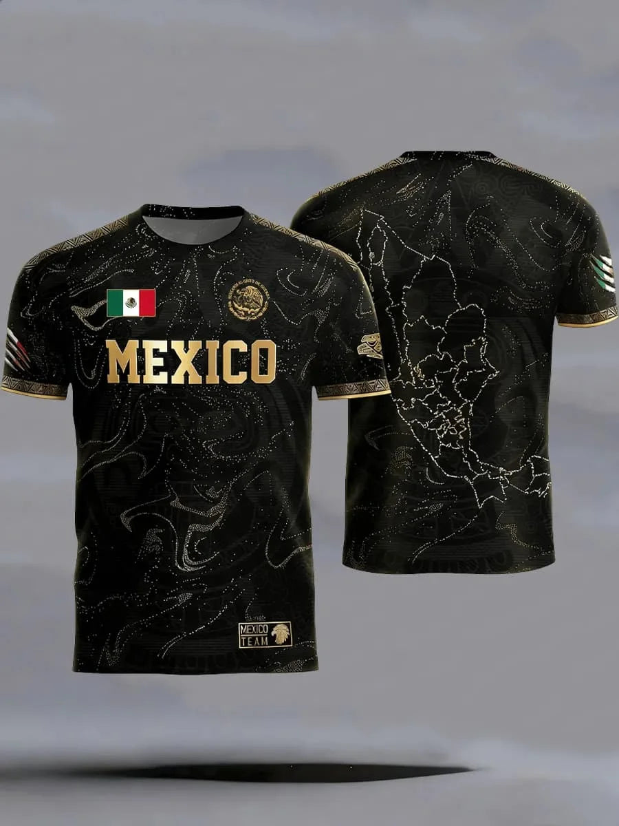 Men Mexico 3D  Print Soccer Jersey T Shirt