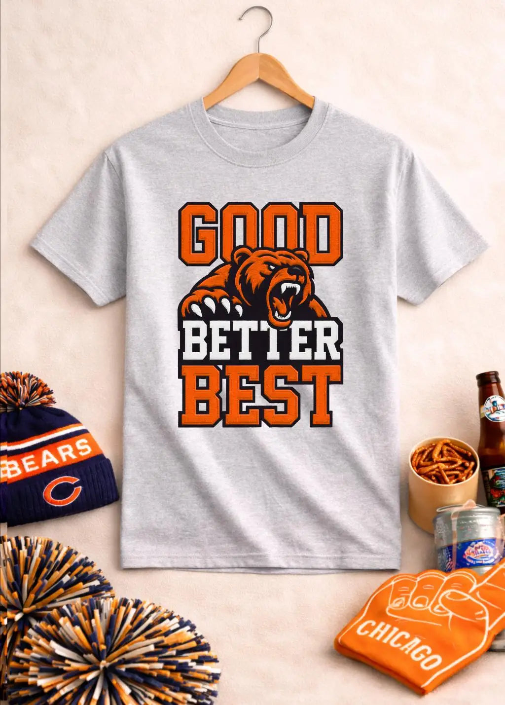 Good Better Best Bear T Shirt Chicago Football
