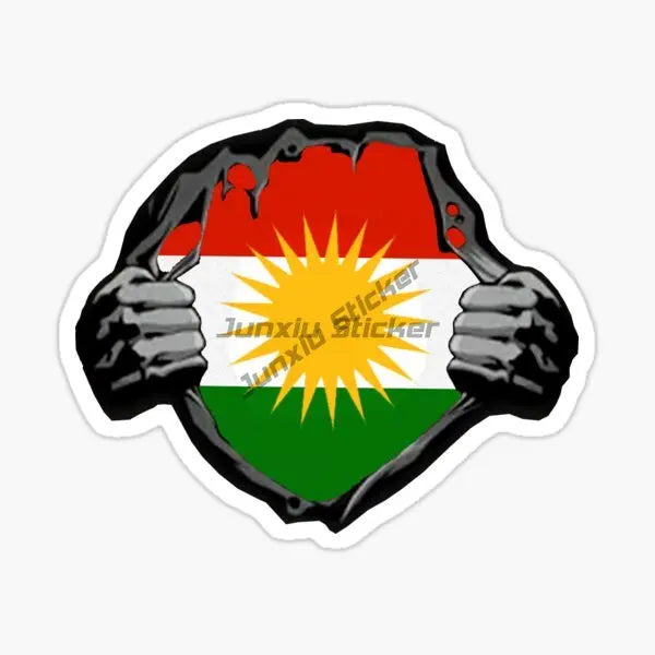 Kurdistan Map National Flag and Emblem Sticker