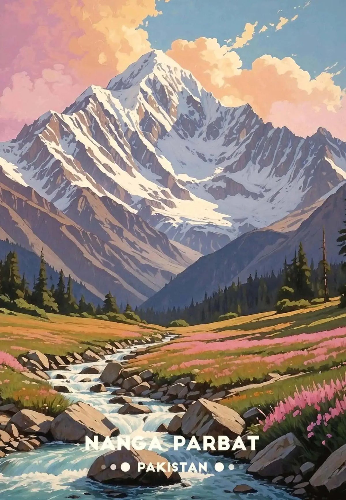 Stunning Mountain Landscape Posters Himalayan Nepal