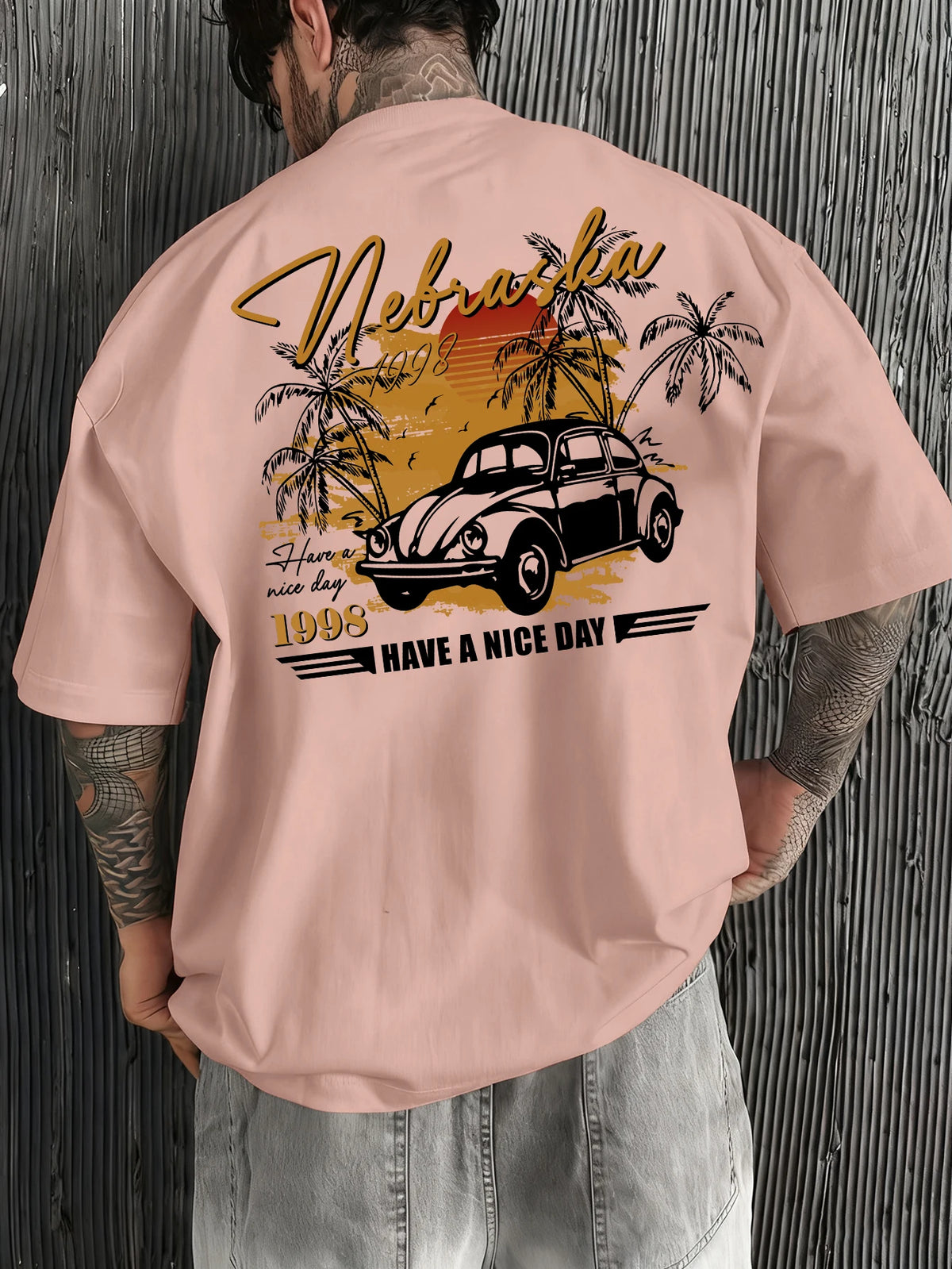 Men T-shirt Nebraska  Streetwear Casual