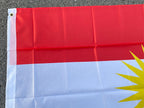 aerxemrbrae     90*150cm  علم كردستان  راية كردستان  علم كردي من البوليستر للتعليق والديكور المنزلي