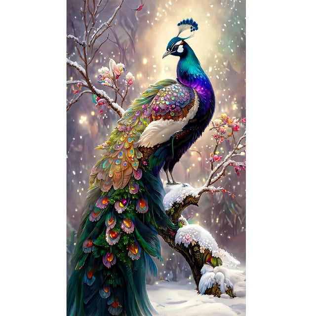 Color Peacock Scenery Diamond Painting Kit