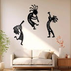 Metal Wall Art Native American Flute Player Southwest Decor