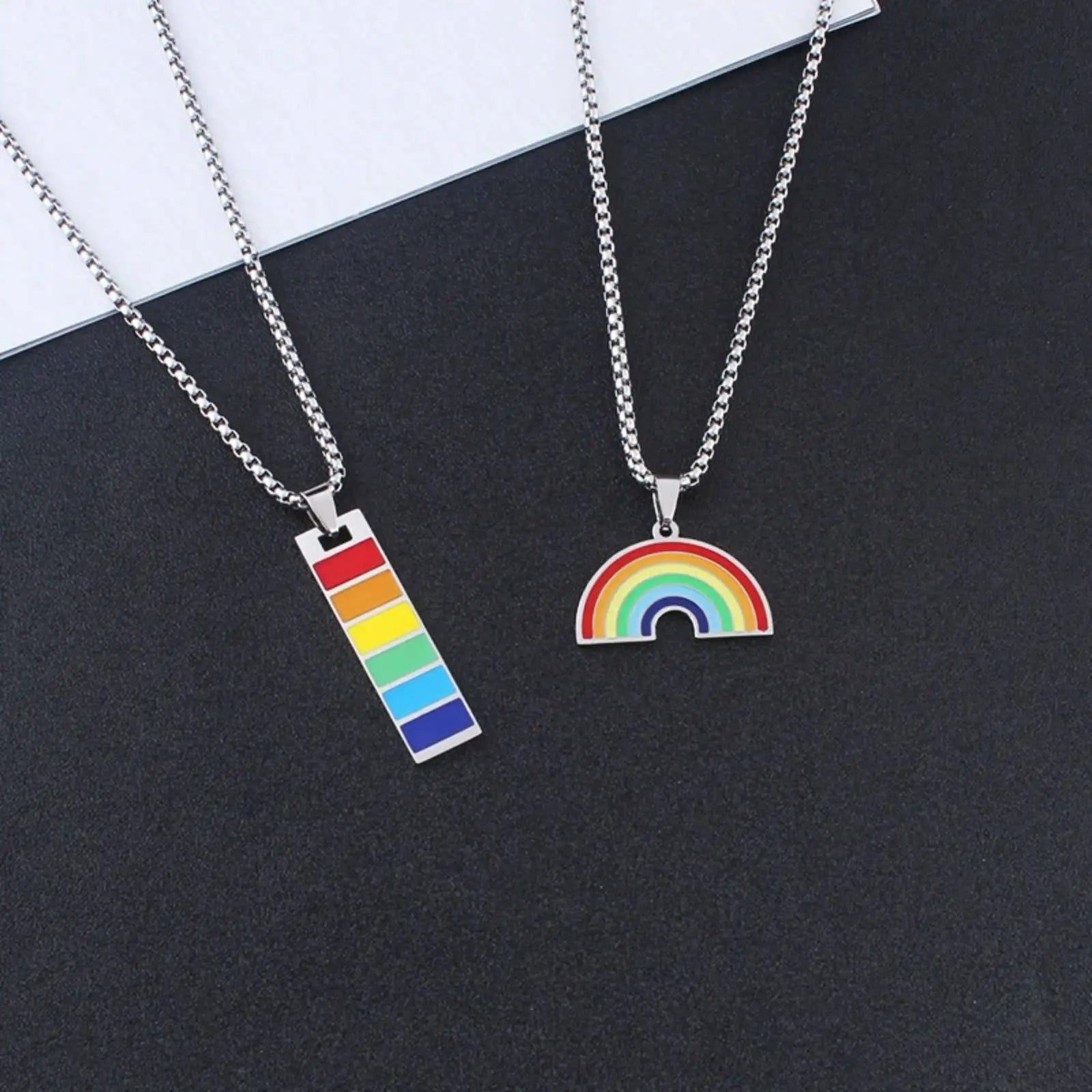 LGBTQ Rainbow Pendant Necklace