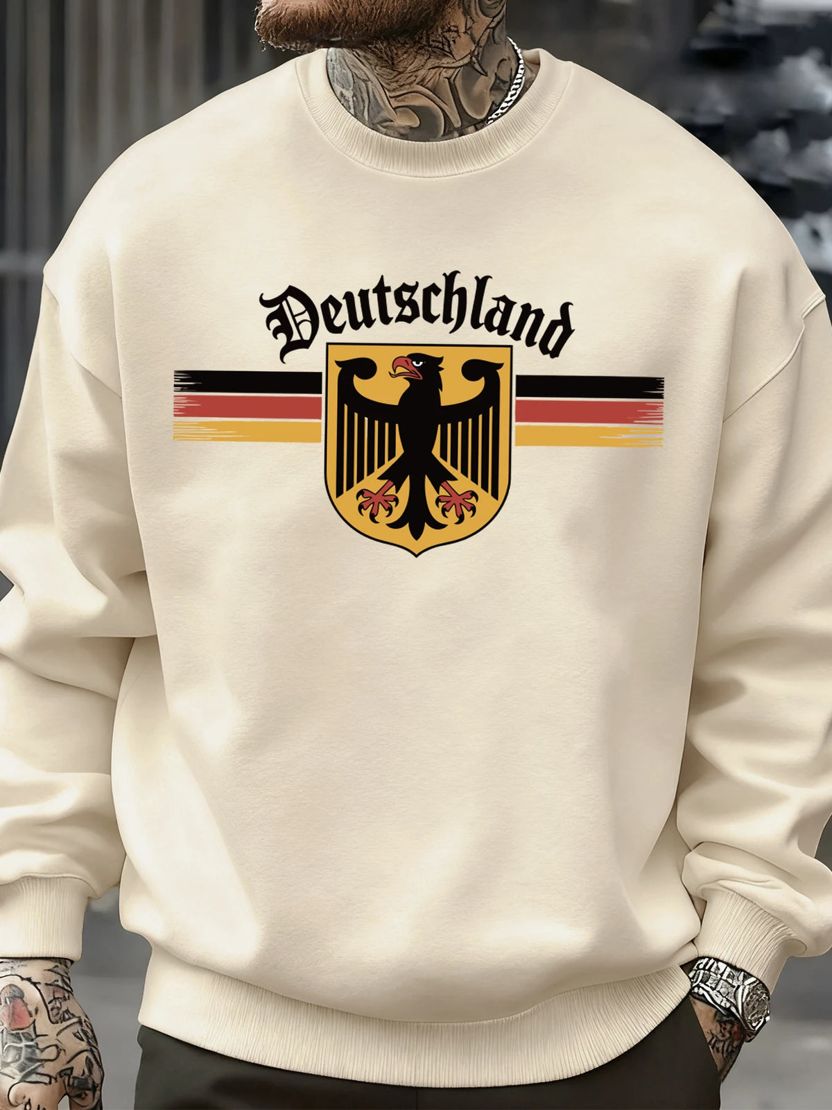 Deutschland National Emblem Printed Sweatshirt