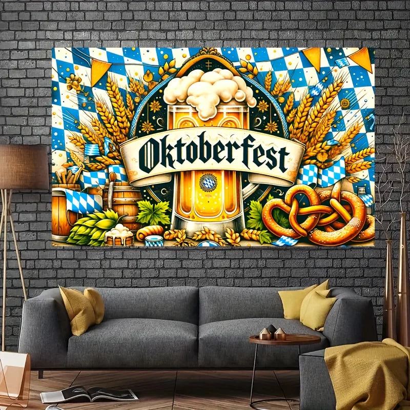 Oktoberfest theme banner 1 piece - Traditional German celebration background