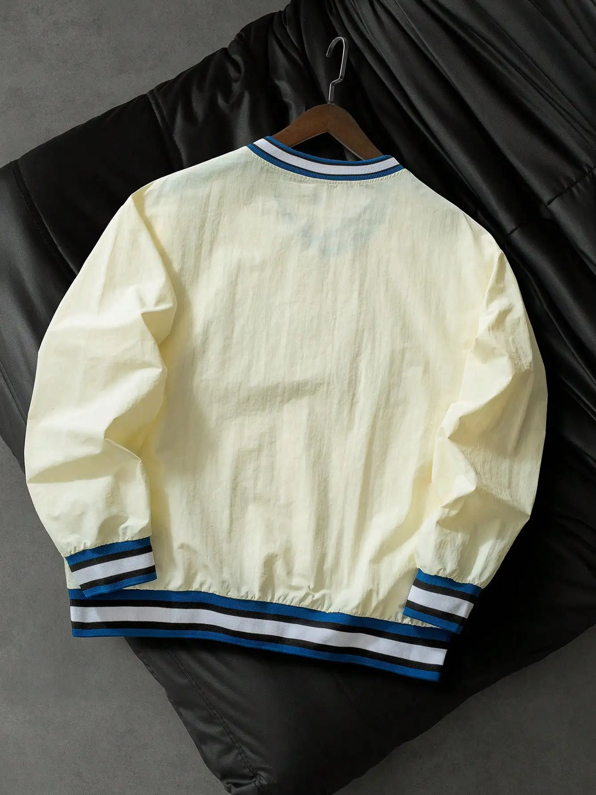 Men's V-Neck Embroidered Sweatshirt Collegiate Athletic Style Chicago