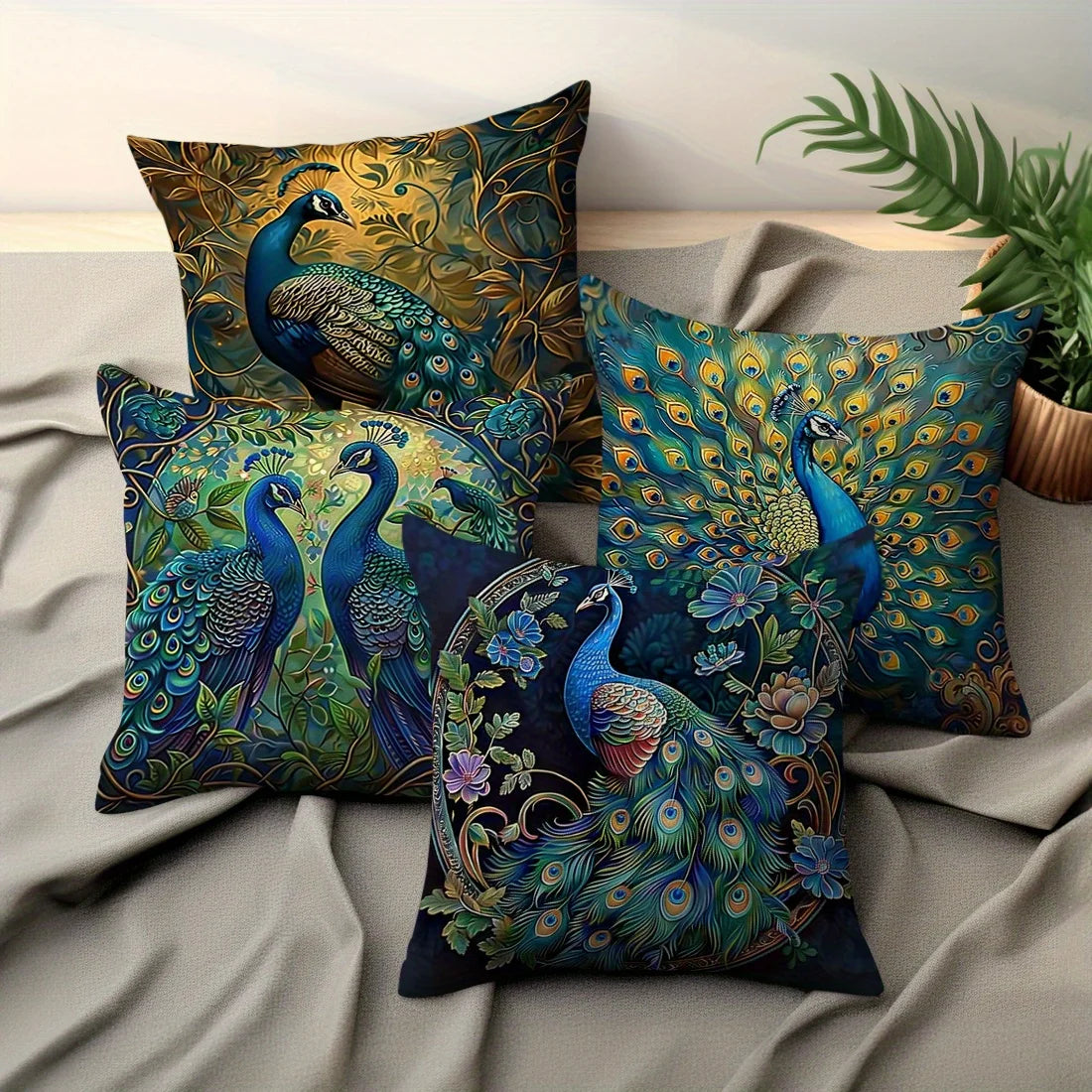 Peacock Pillow Covers