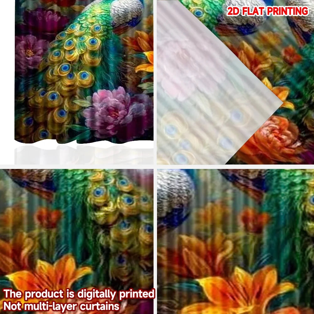 Colorful Peacock Curtains