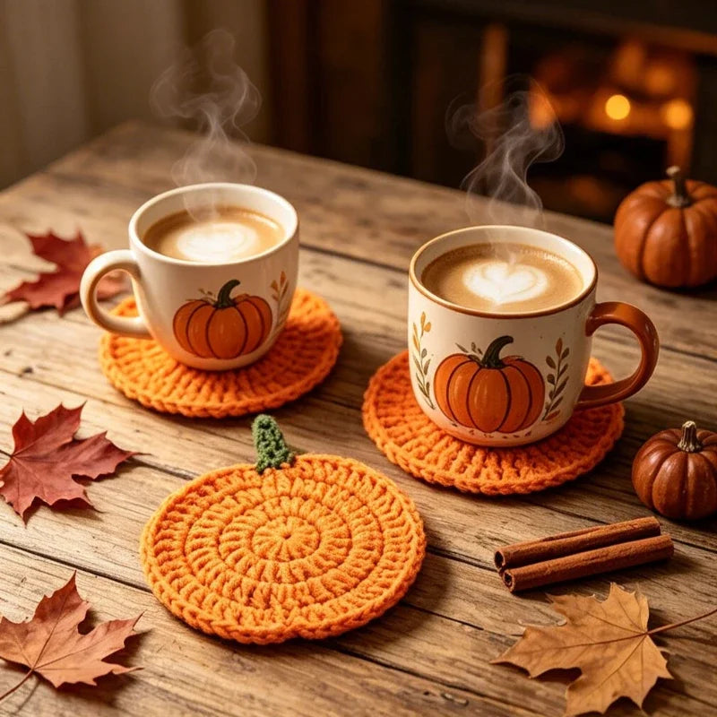 2/3pcs Handmade Knit Cup Coaster