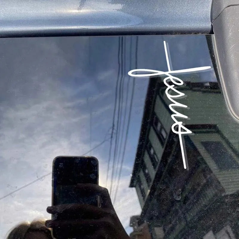 Jesus Cross Car Decal