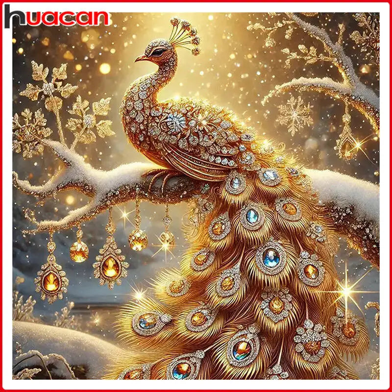 Golden Peacock Art