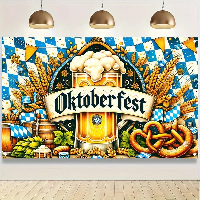 Oktoberfest theme banner 1 piece - Traditional German celebration background