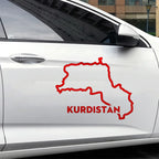Car Sticker Kurdistan Map Outline