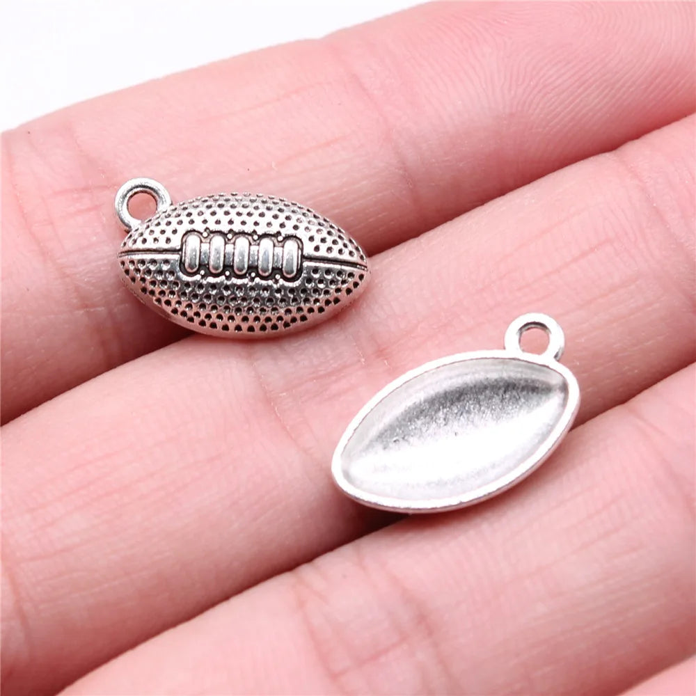 20pcs Football Charms American Football Pendants Jewelry