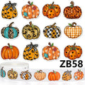 1 Roll 500Pcs Fall Hand Drawn Pumpkin Stickers