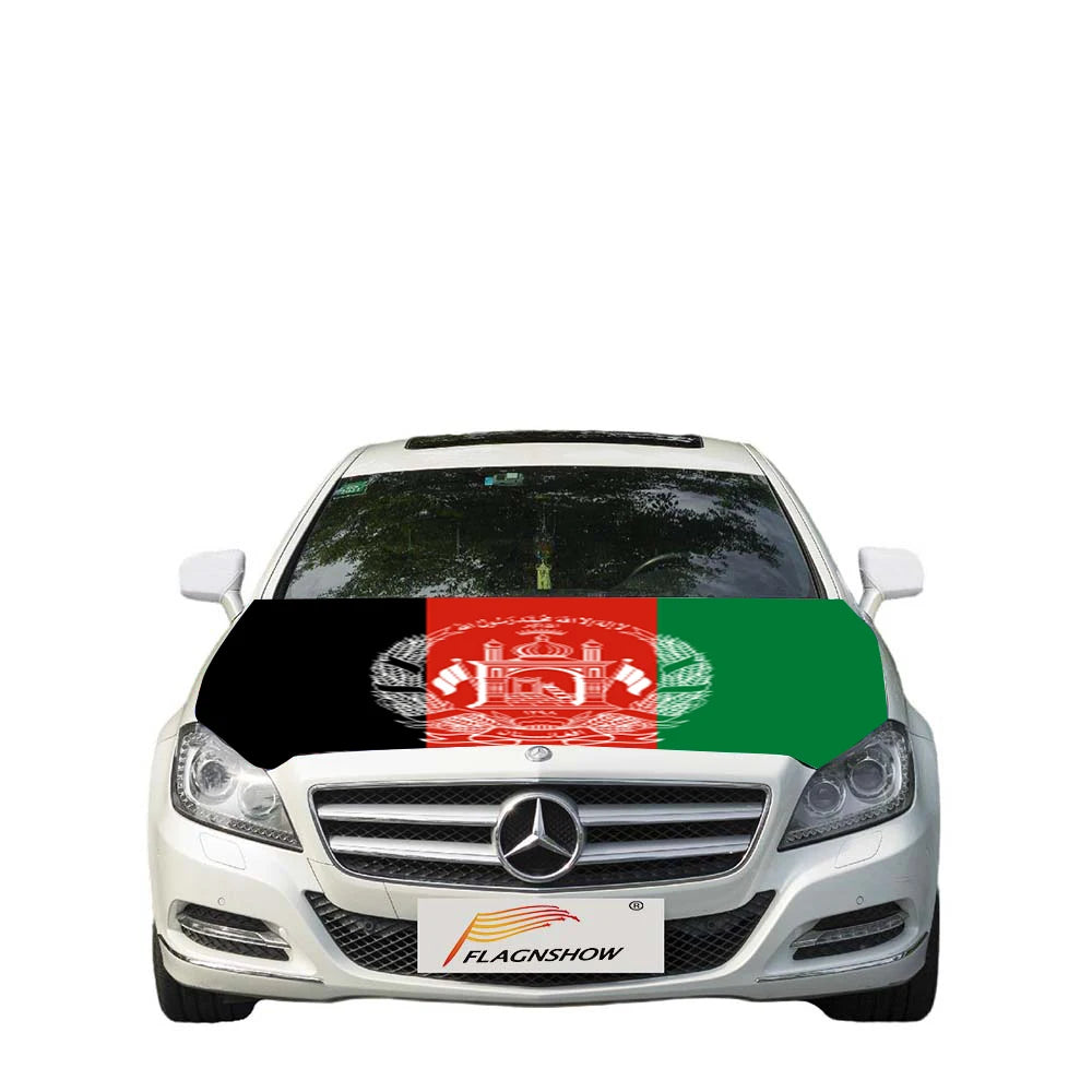 Free Size stretch fabric afghanistan Flag car cover
