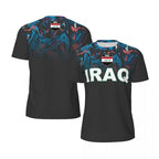 Iraq Flag Football Jersey T Shirt