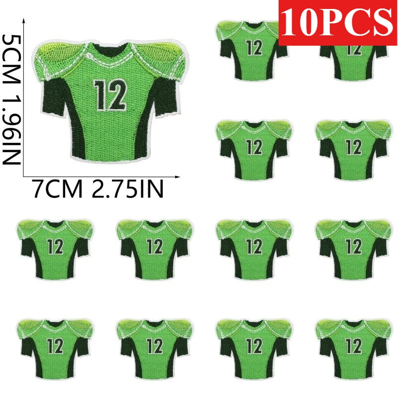 10/12PCS  Wholesale Embroidery Patches Rugby for Clothing