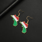 Women's Earrings Kurdistan Map Flag