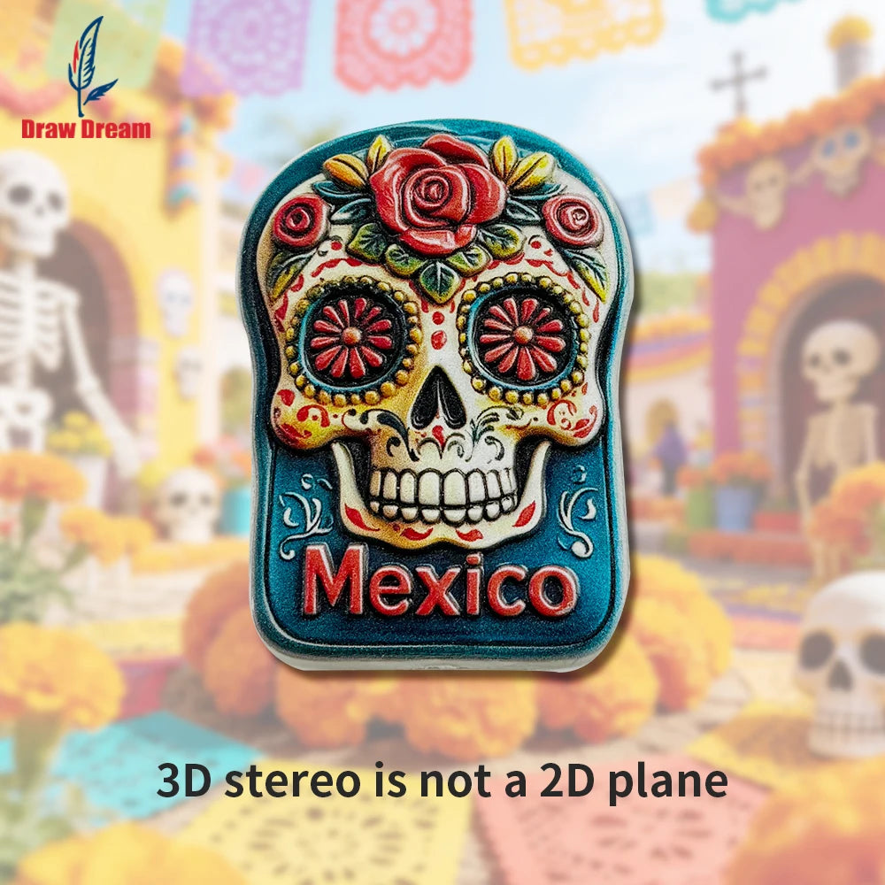 1PC Mexican Day of the Dead Flowers Skeleton