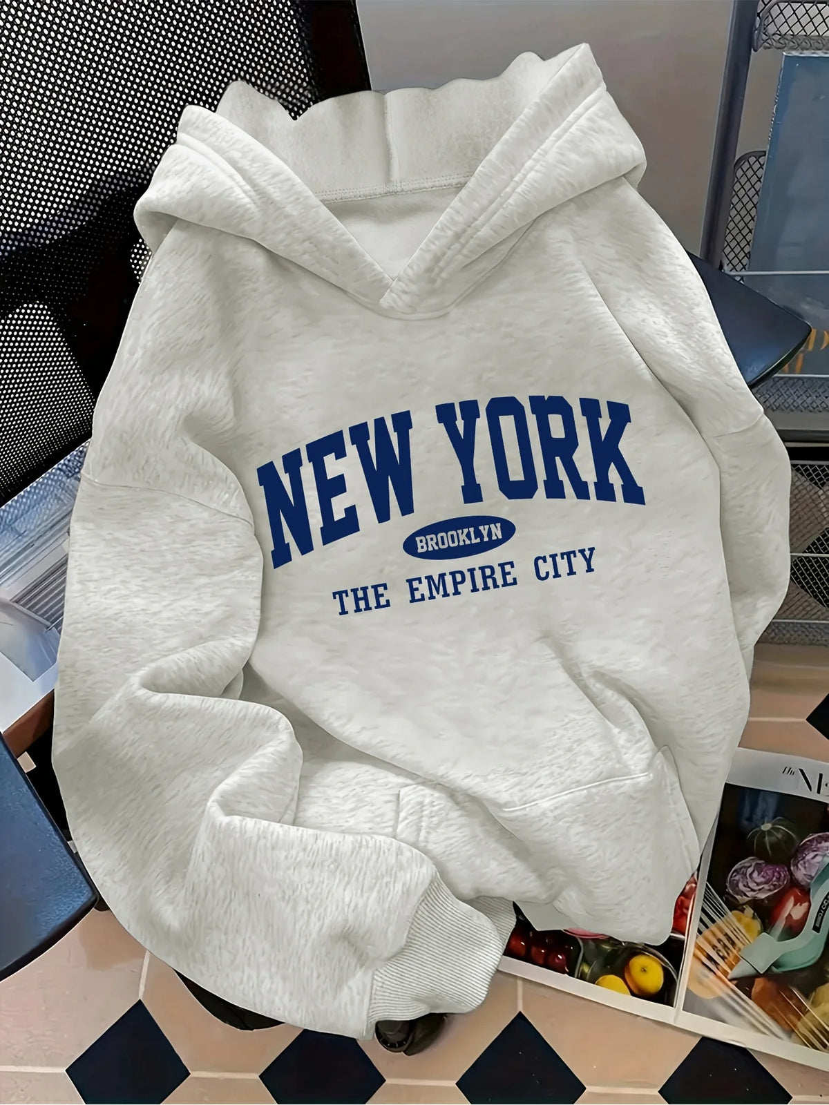Letter Pattern Hoodie NEW YORK