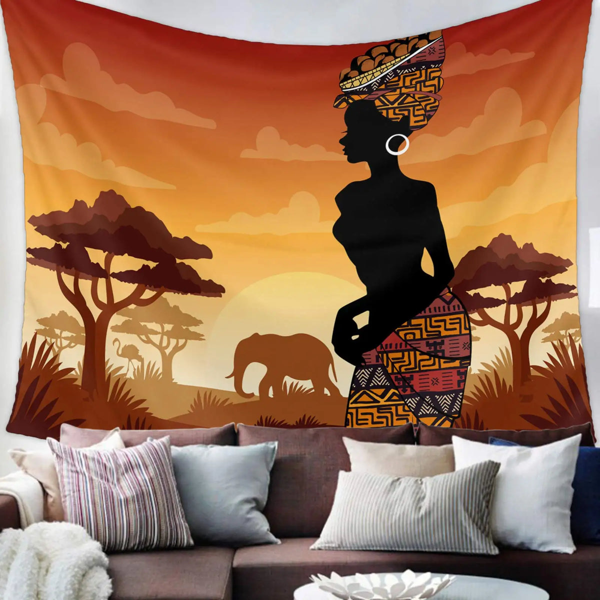 African Tapestry Wall Hanging Decor