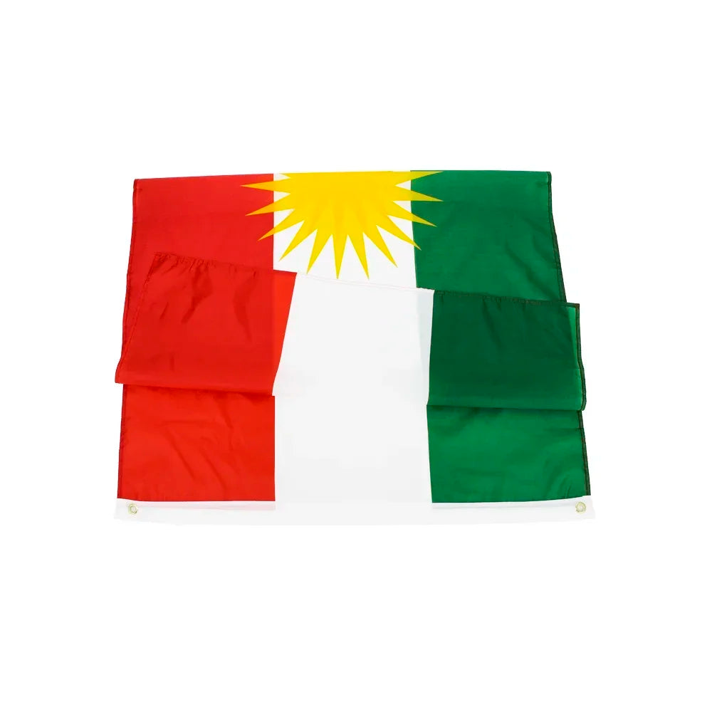 60 × 90 سم 90 × 150 سم علم كردستان الكردي للتعليق واللافتات المطبوعة علم المنزل للزينة