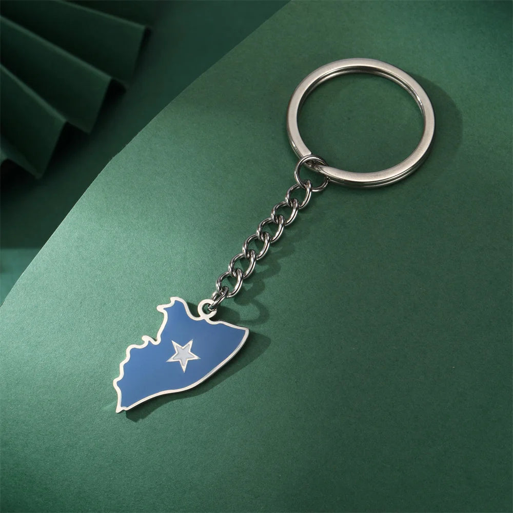 Eueavan Somali Map Pendant Keychains