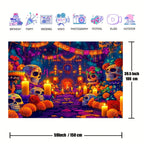 1 piece of polyester background fabric for the Day of the Dead, Mexico