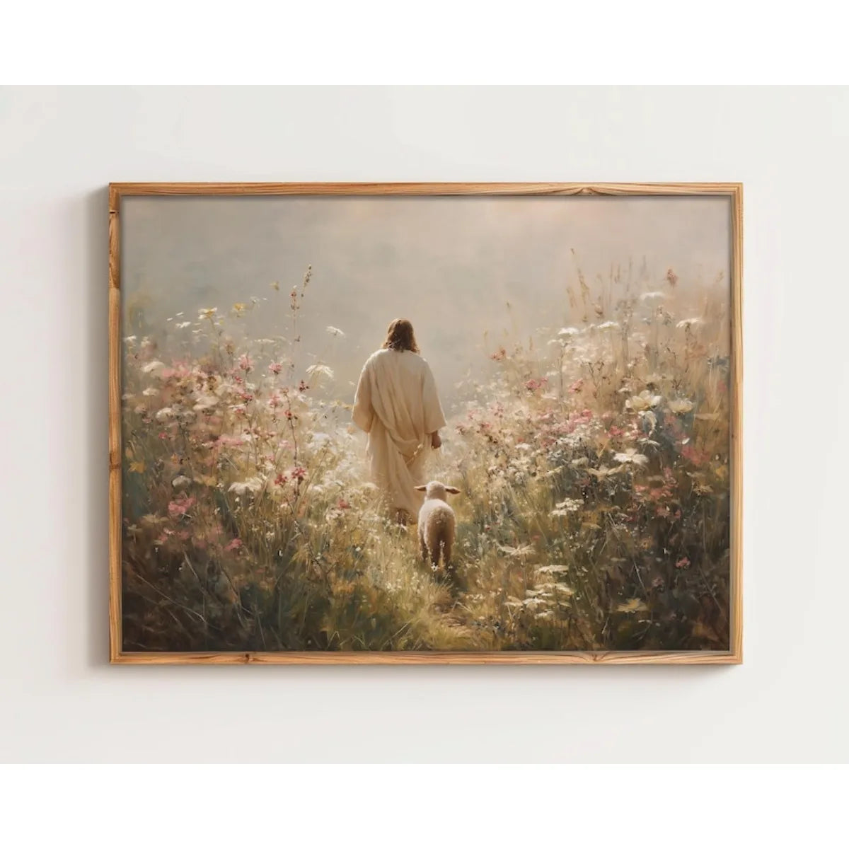 Jesus Sheep Canvas Poster