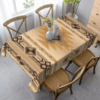 Ethnic Native American Southwestern Rectangle Waterproof Tablecloth Kitchen
